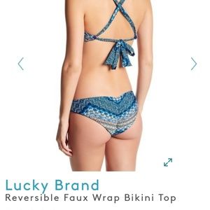 Lucky Brand Nomad Chevron Faux Wrap Bikini Top and